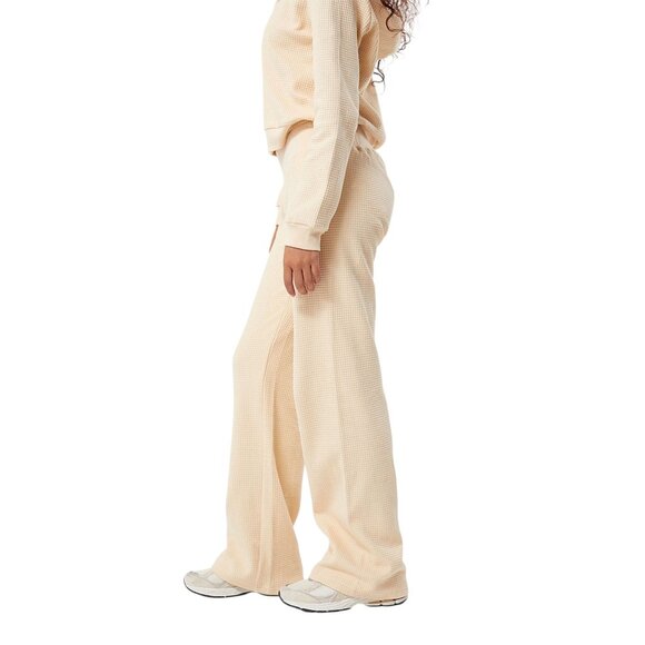 Rhythm Light Layers Waffle Trouser Pants Cream Size 10 - Picture 8 of 14